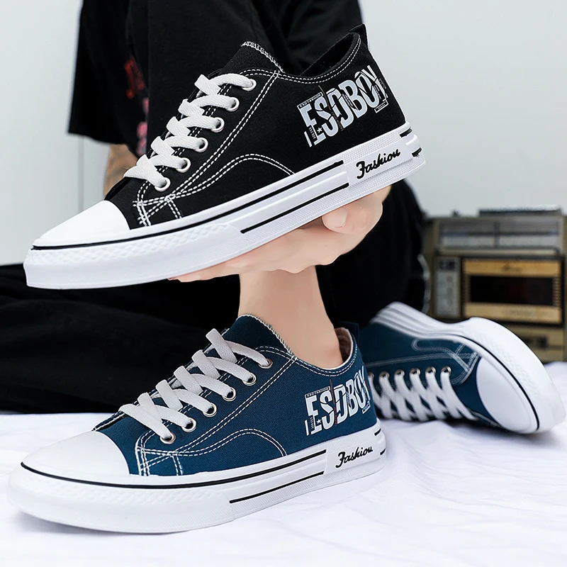 

Men's Canvas Sneakers 2026 Summer Low-Top Casual Breathable Shoes for Teen Trendy Lightweight Youth Streetwear Comfort Footwear