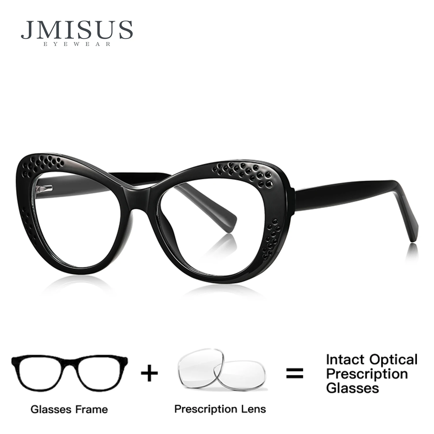 

JMISUS Japanese Classic Square Prescription Eyeglasses Handmade Acetate Oval Photochromic Optical Glasses for Women