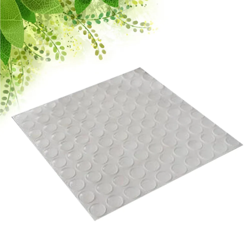 100Pcs Buffer Pads Clear Semicircle Silicone Sound Dampening Bumpers Self Adhesive Door Cabinet Drawer Feet Pads Anti-Slam Noise