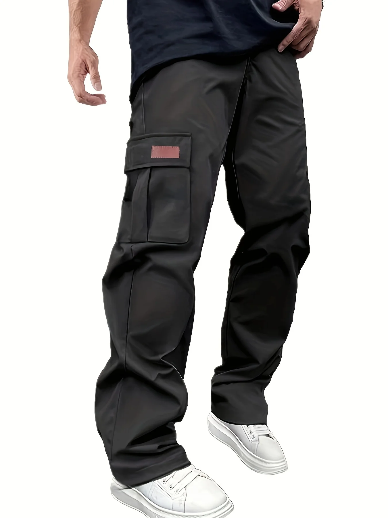 

2025new men's workwear pants, European and American men's loose straight casual pants, men's workwear pocket pants