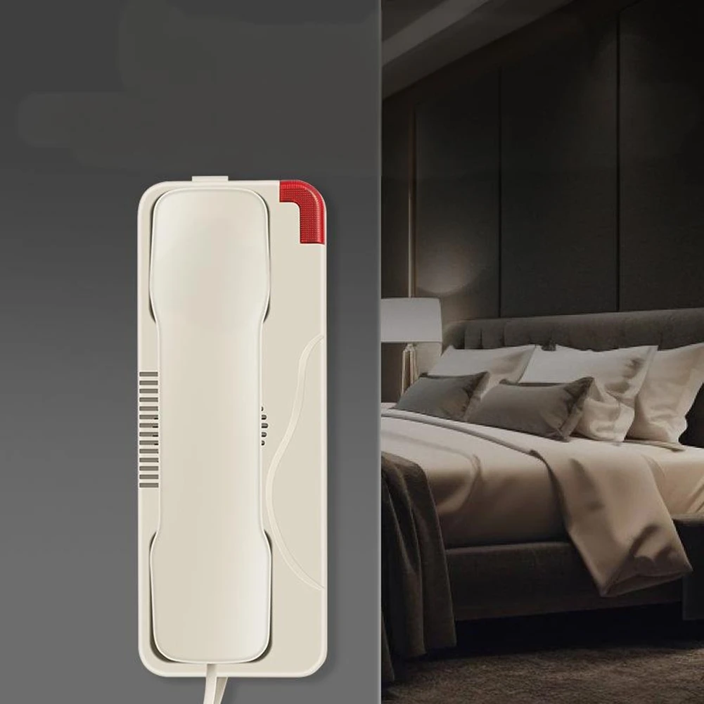 Trimline Telepon Berkabel Dengan Tombol Darurat SOS Telepon Amerika yang Dapat Dipasang di Dinding Black-TCE