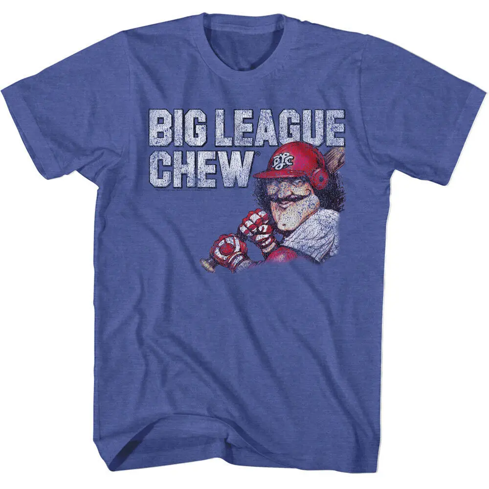 Big League Chew Gum Distressed Vintage Batter Handlebar Mustache Men's T Shirt