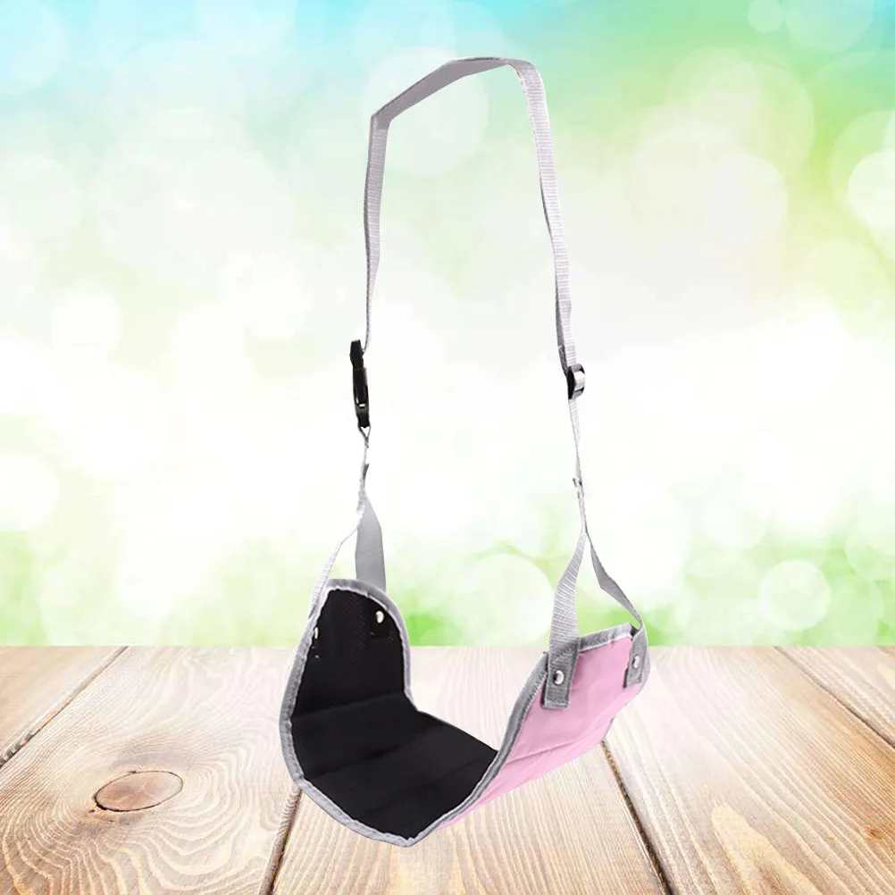 Portable Footrest Hammock Adjustable Height Pink Office Travel Flight Footrest Portable Travel Airplane Office Leg
