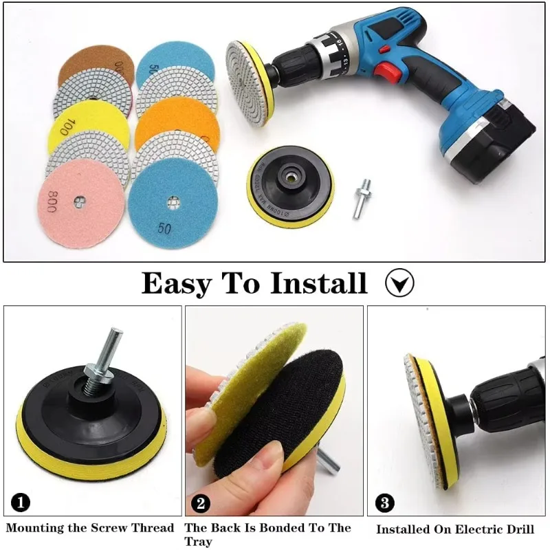 Conjunto de almofadas de polimento