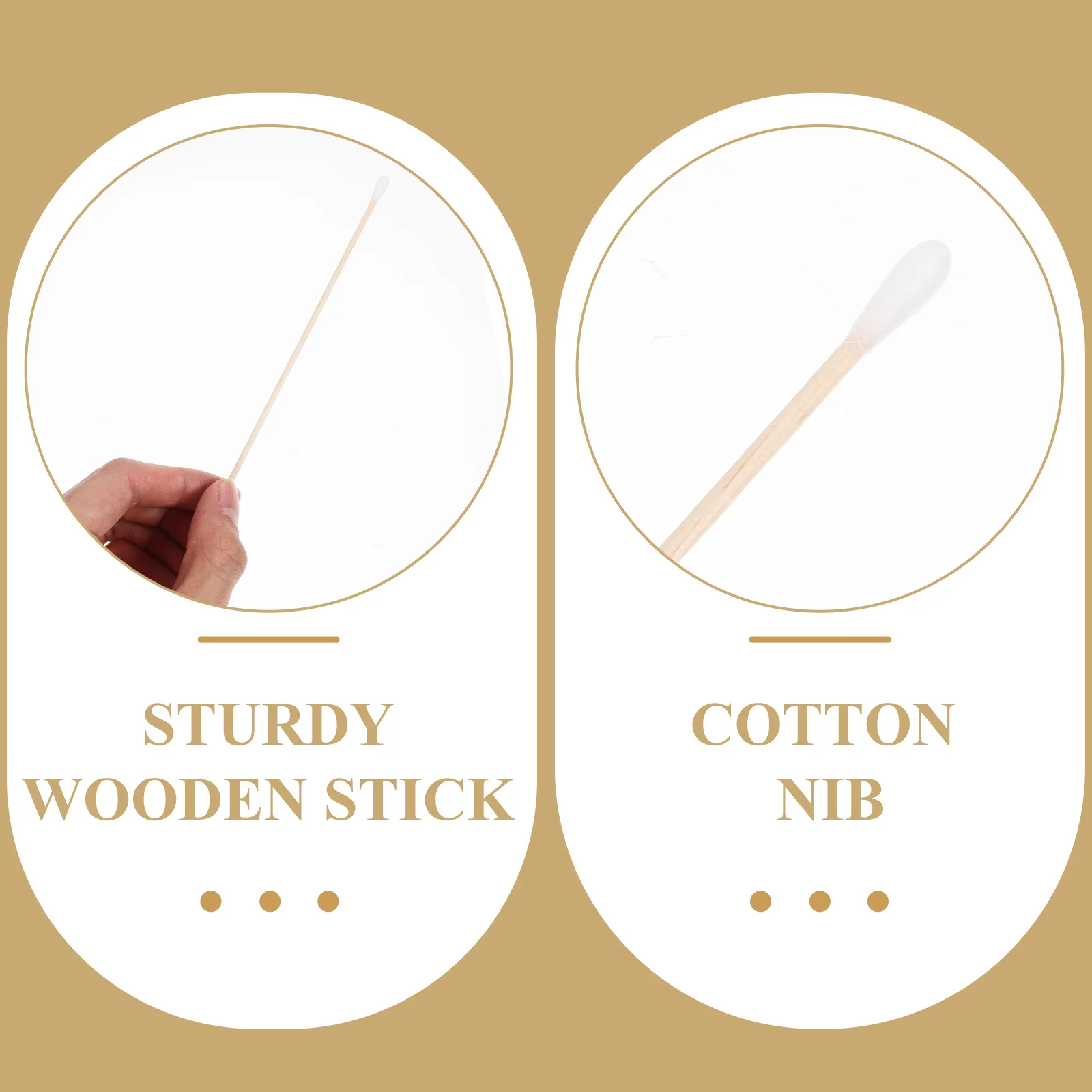 

100 Pcs Dust Free Cotton Swabs Hygienic Round Tip Buds Makeup Tools Single Headed Medical Wooden Sanitary Ear Cleaning