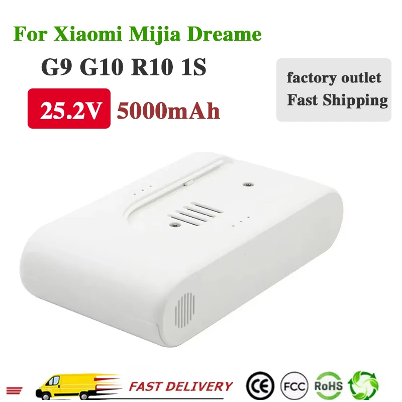 25,2 V 5000 mAh wiederaufladbarer Lithium-Ionen-Akku für Xiaomi Mijia Dreame G9 G10 T10 R10