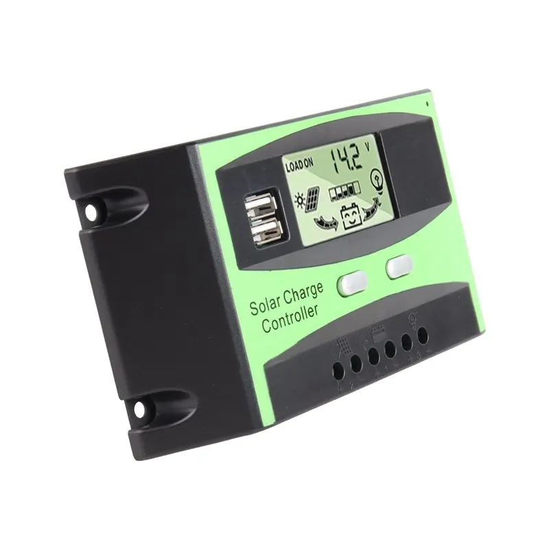 IDUD MPPT Solar Charge Controller 12V/24V 40A Auto Solar Panel Charger Regulator With LCD Display Dual USB Port Load Output