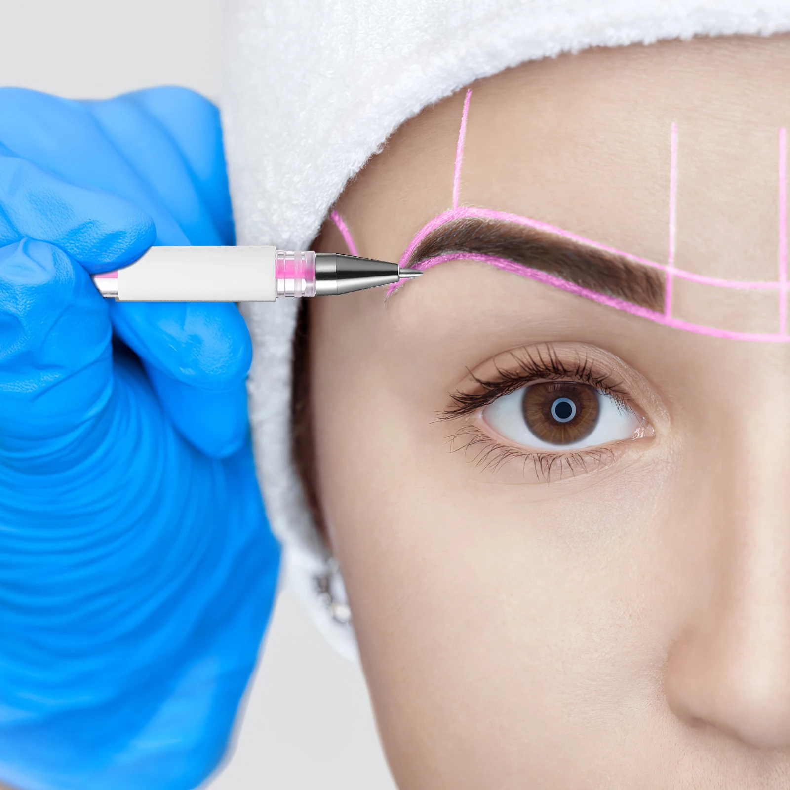 

1 комплект, маркер для бровей, тонкий наконечник, инструмент для картирования бровей, точный маркер для кожи, длительный срок службы, аксессуары для татуировки и макияжа