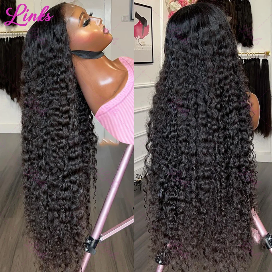 30 32 Inch Water Wave 13x6 HD Transparent Lace Front Wig 220% Deep Wave 13x4 Lace Frontal Human Hair 5x5 Closure Wigs For Women