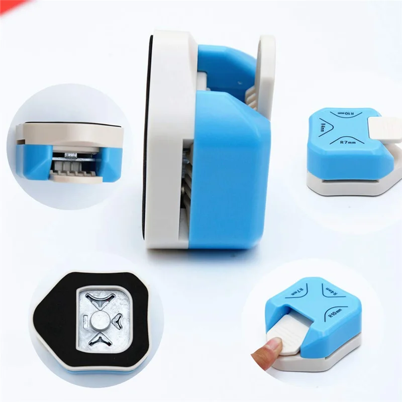 VO-3Pcs Corner Rounder Paper Punch In 3 Styles 4/7/10Mm 3 In 1 Corner Cutter For Paper Crafts, Card Making