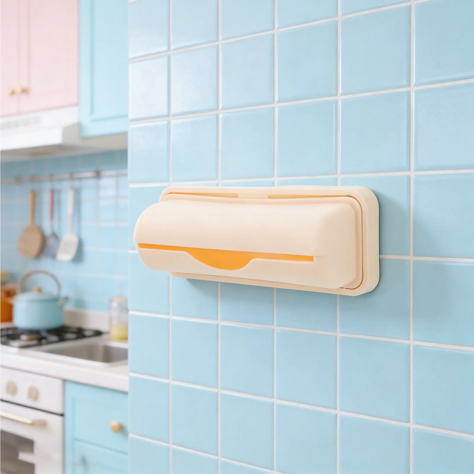 6Pcs Garbage Bag Storage Box Wall Mounted No Drill Plastic Trash Bag Dispenser Organizer Kitchen Bathroom Pantry Garage Holder