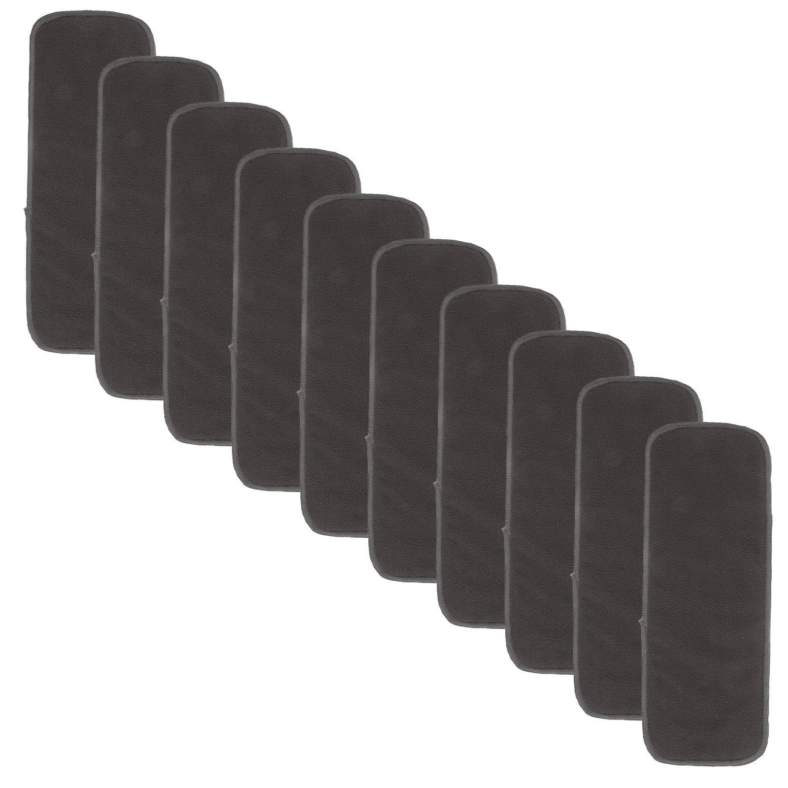 

10Pcs Bamboo Charcoal Washable Diaper Pads Reusable High Absorbency Baby Diaper Inserts Soft Comfortable Liners for Newborn
