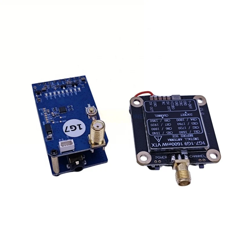

FPV 1.7G VTX 1.9G 1.6W FPV Goggles VRX 8CH FPV Analog Wireless Video Transmitter Receiver Module PAL/NTSC For Fatshark Skyzone