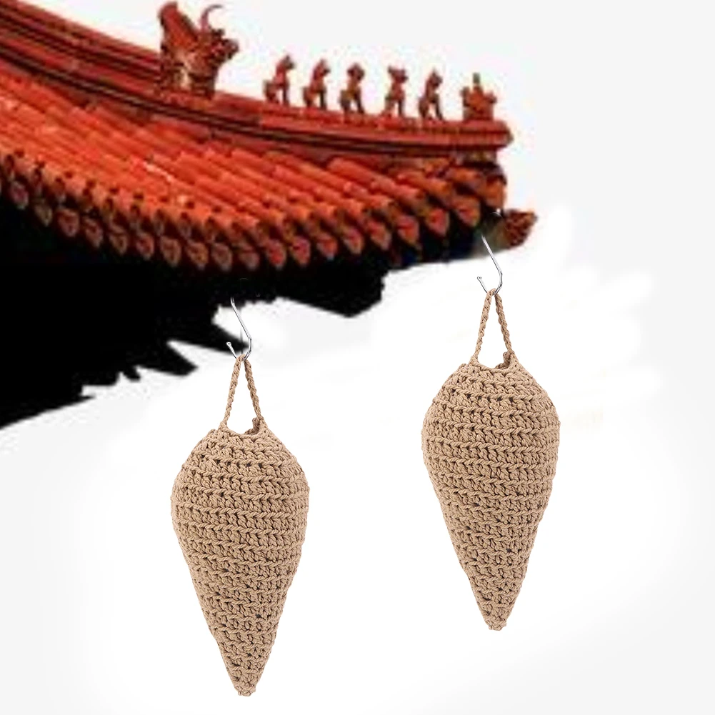 Crochet Wasp Nest Decoy Wasp Deterrent Decoy with Hook Faux Hornets Nest Repellent Wasp Nest Trap for Outdoor Garden