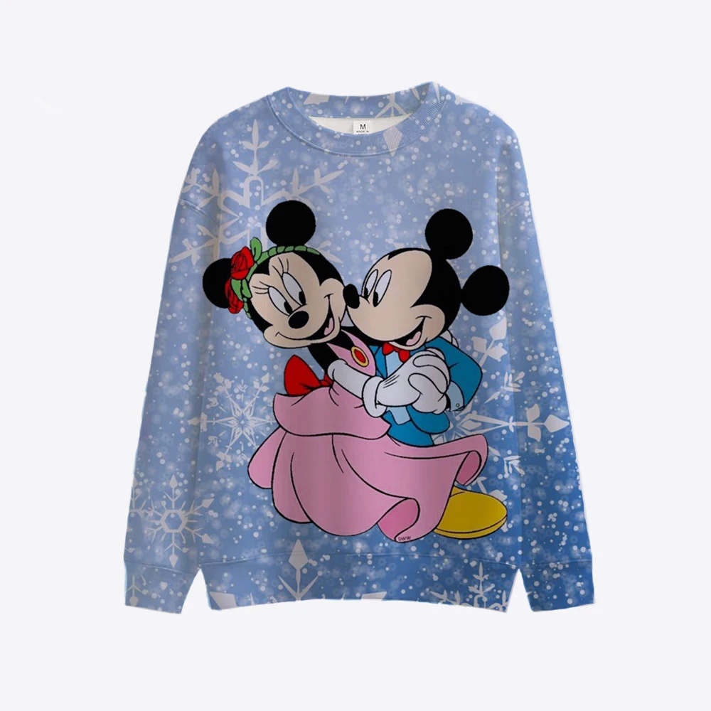 Disney Cartoon Mickey Mouse Mickey Mouse Couple Christmas Hoodies Women's/Men's Thin Autumn Sweater Women's 90s Clothing