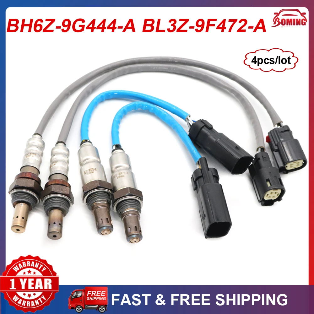 

4PCS New Upstream&Downstream Lambda O2 Oxygen Sensor BH6Z-9G444-A BL3Z-9F472-A For Ford Explorer Edge Mazda 6 CX-9 Lincoln MKX