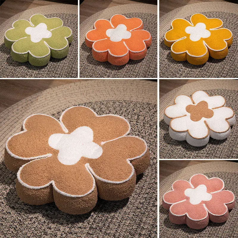 Flower Shaped Soft Plush Filled Pillow Home Furnishing Decoration Flower Plush Cushion Plush Backrest