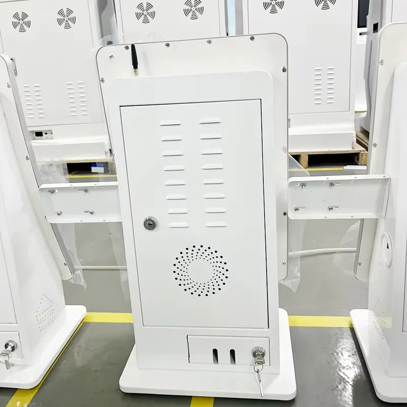 Custom Color Housing 23.6'' Countertop Ordering Kiosk Qr Barcode Display Scanner Rugged Self Service Kiosk for Supermarket