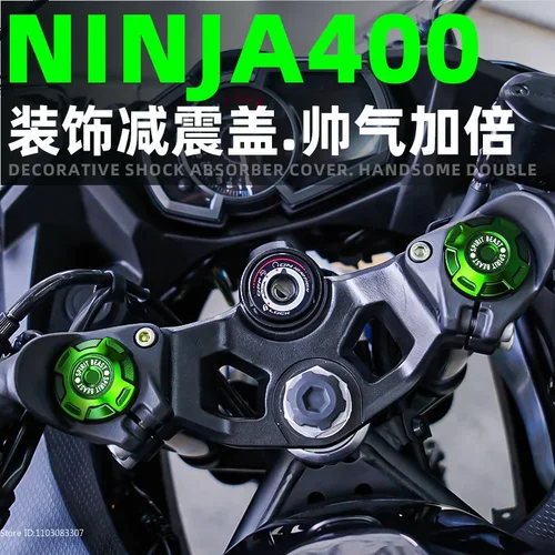 Imagen 1 del producto Para Honda CB400F amortiguador de impacto frontal cubierta decorativa modificación NINJA400 código de ajuste tapa de placa de conexión superior