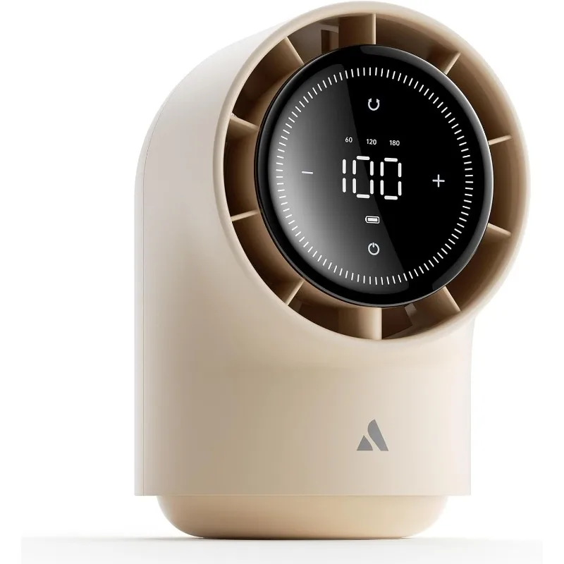 

100 Speeds Quiet Bedroom Digital Display Aecooly Touch Control Desk Fan 8000mAh Battery Powered Table Fan Automatic Head Swing