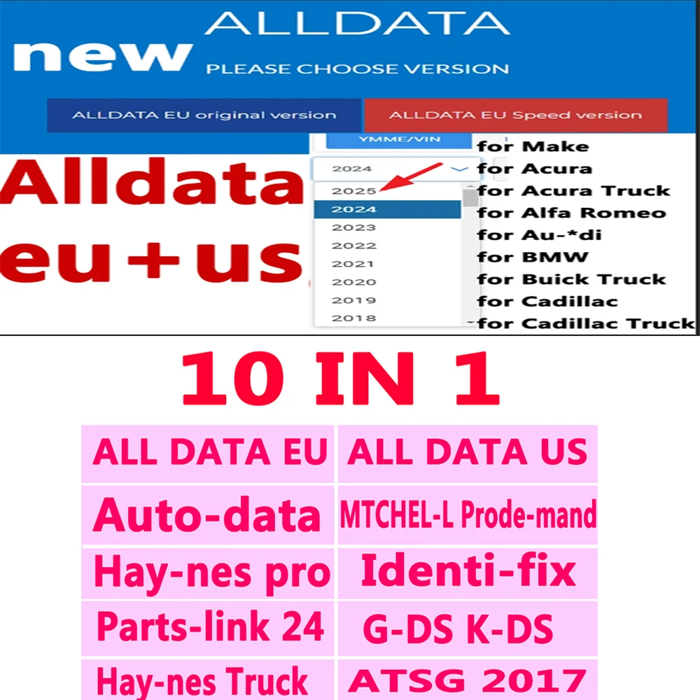 2025 Full Version Ofline Software Alldata All Data Auto Data for Mit-chell Ide-ntifix Online Account Working  for Autosoft