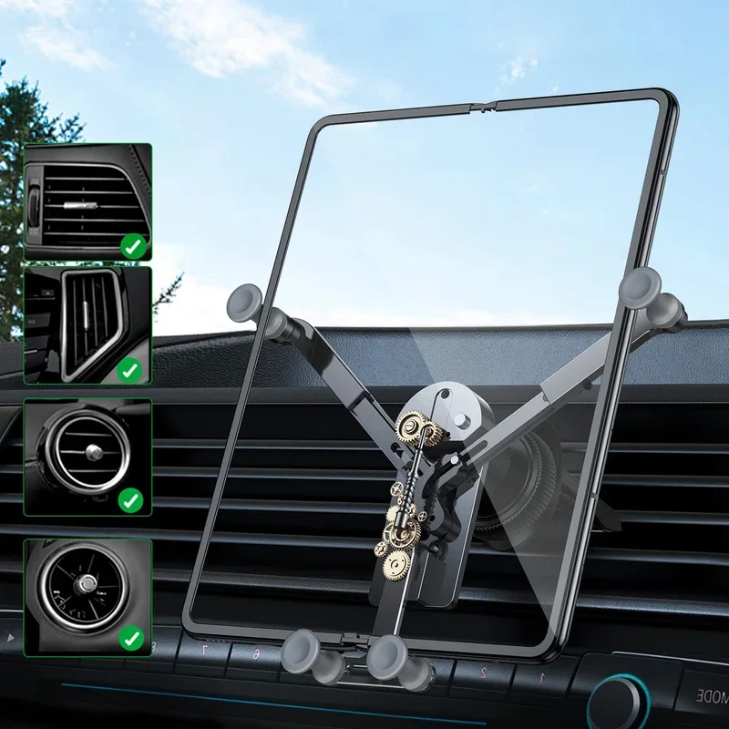 Phone Holder for Samsung Galaxy Z Fold 3 Z Fold 2 Phone Stand Foldable Screen IPad Car Air Outlet Mount GPS Bracket