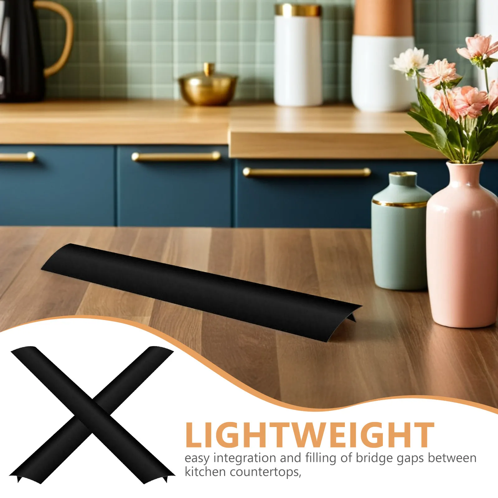 2Pcs Silicone Kitchen Stove Gaps Cover Flexible Cut to Fit Seamless Barrier Against Crumbs Spills Easy Clean Non Tacky Dust