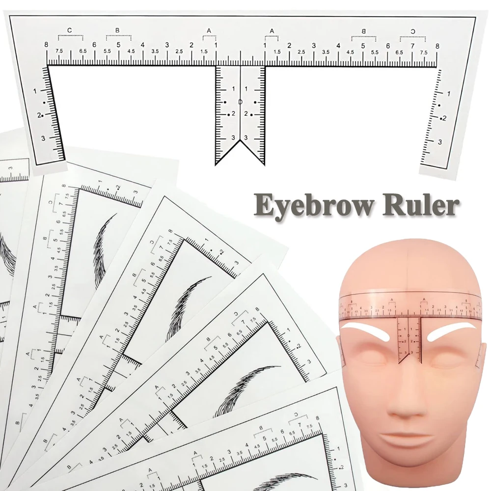 

50/40/20/10PCS Disposable Eyebrow Ruler Stickers Brows Shape Tool Microblading Tattoo Measurement Tools for Permanent Makeup