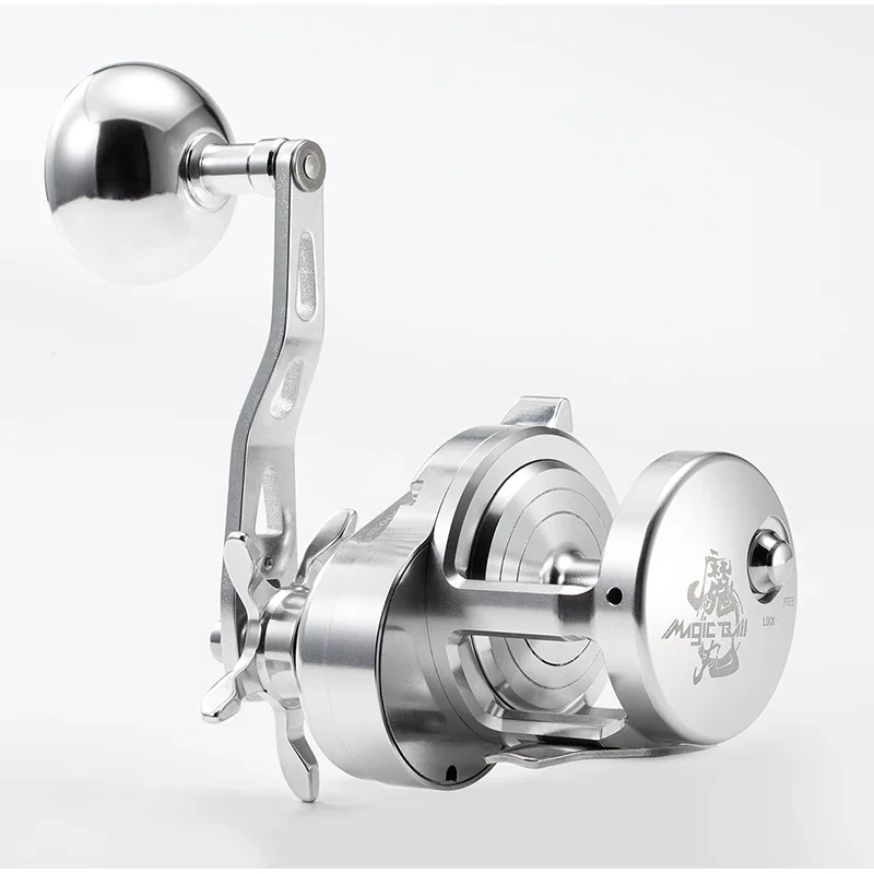 

EMB1500 Slow Pitch Jigging Reel 6.2:1 Speed 8+1 BB Full Metal Sea Water Boat Trolling Reel 15KG Drag Power Fishing Re