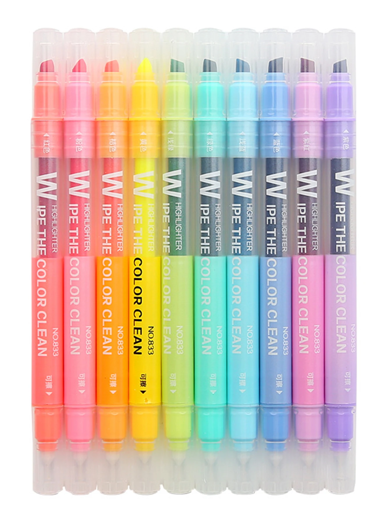 

Erasable Highlighters Dual Tip,Quick Dry,Cute Fluorescent Pen With Rubber For Art Drawing Doodling Marking Supplies