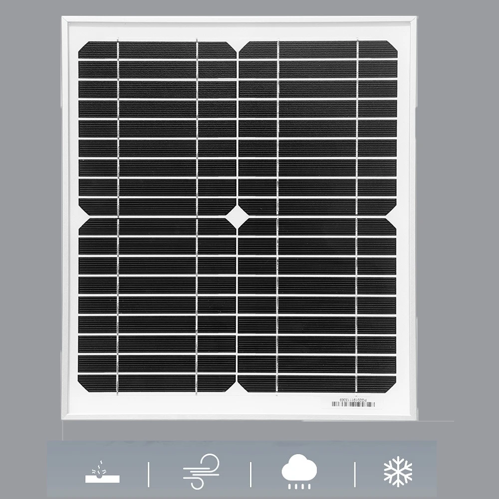 XINPUGUANG 18V Sztywny panel słoneczny fotowoltaiczne 10W 12V Ładowarka akumulatora Przenośna do otwierania bramy pojazdu Ogrodzenie elektryczne