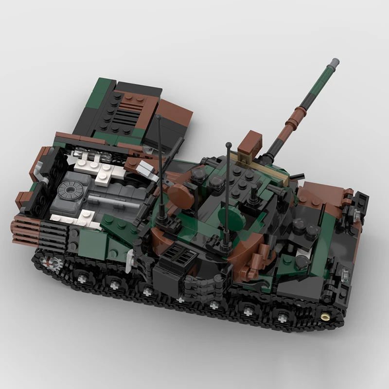 ทหารชุดโจมตีอาวุธสงครามเสือดาวชุดรถถังรุ่น Modular Assembly MOC Building Block เทคโนโลยีอิฐของเล่น Xmas ของขวัญ