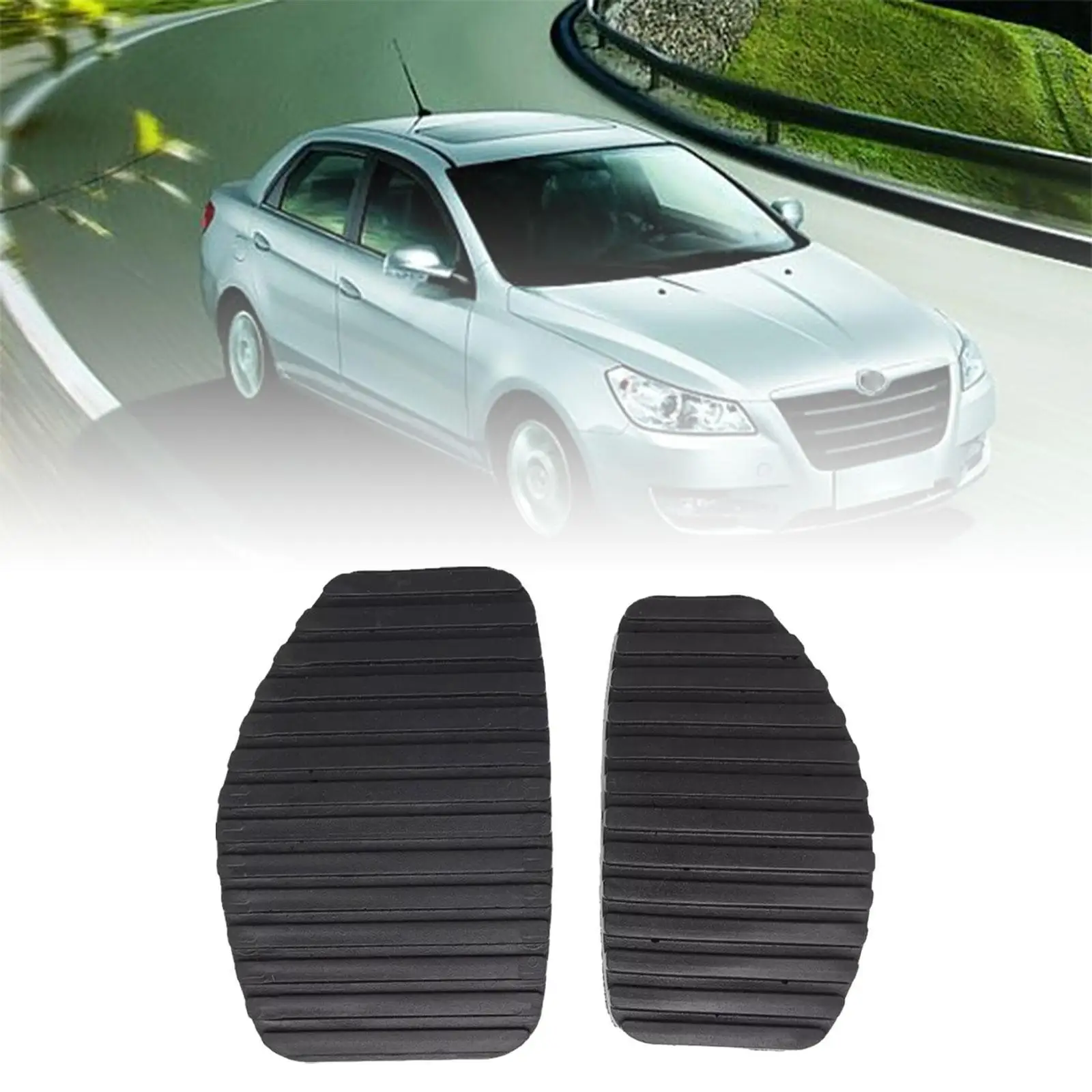 2x Brake and Clutch Pedal Pads Rubber Cover Anti Slip Automotive Replacement Spare Part Car Interior Accessories for S30