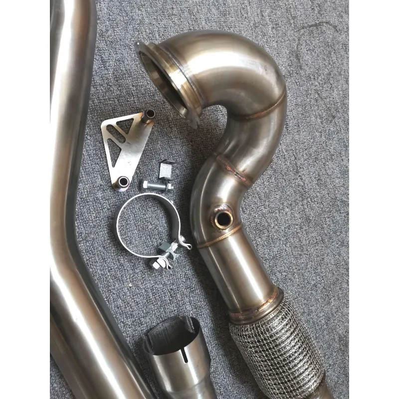 76mm Turbo Downpipe Exhaust Manifold for VW Golf R GTI CC Audi S3 TT TTS