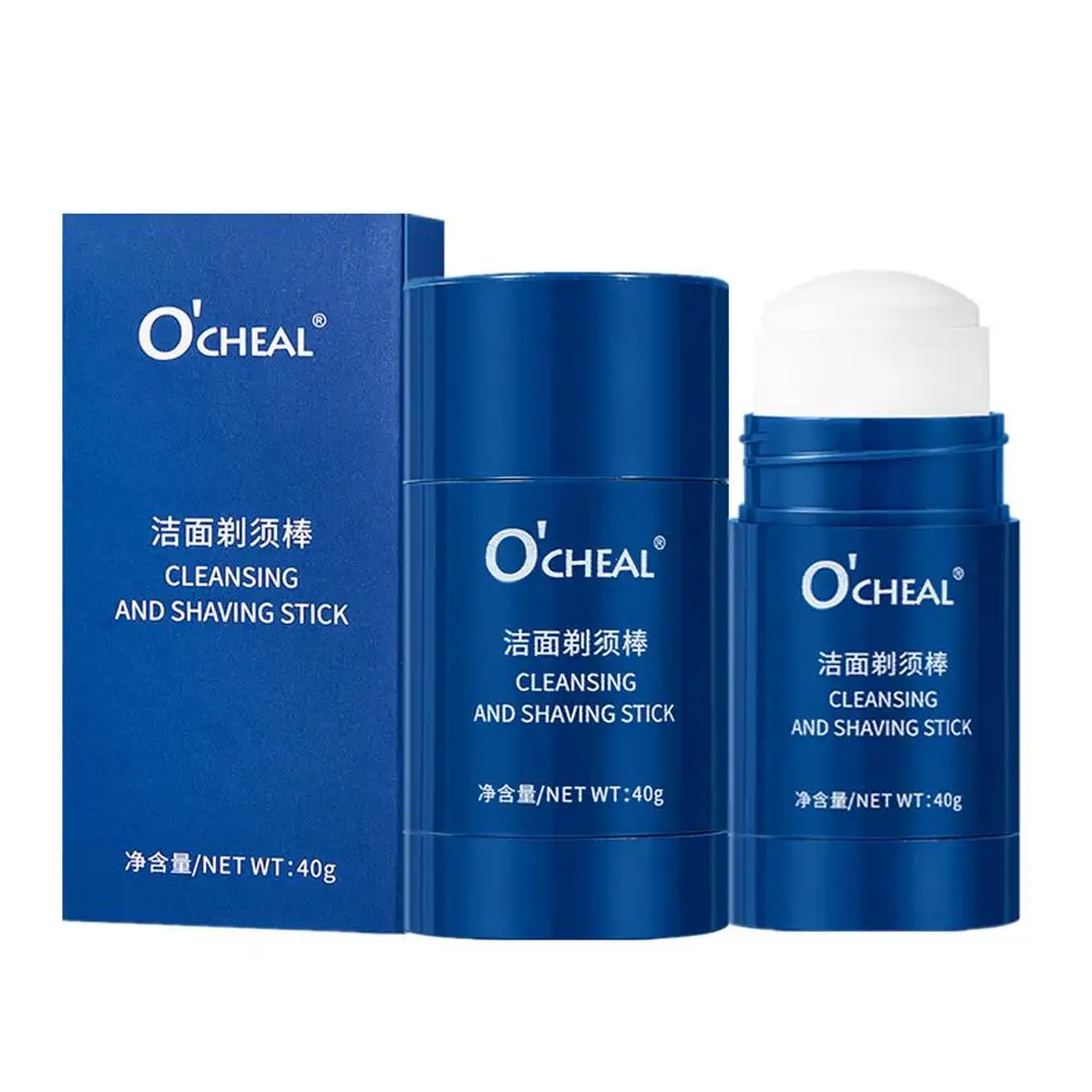 Men's Shaving Stick Deep Cleasing Smooth Gentle Not Stimulating Long-lasting Fragrance Facial Care for Men 40g R1P3