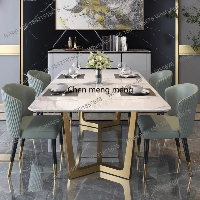 Small Space Design Dining Tables Square Gold White Nordic Dining Tables Kitchen Modern Luxury Mesas De Comedor Furniture Home