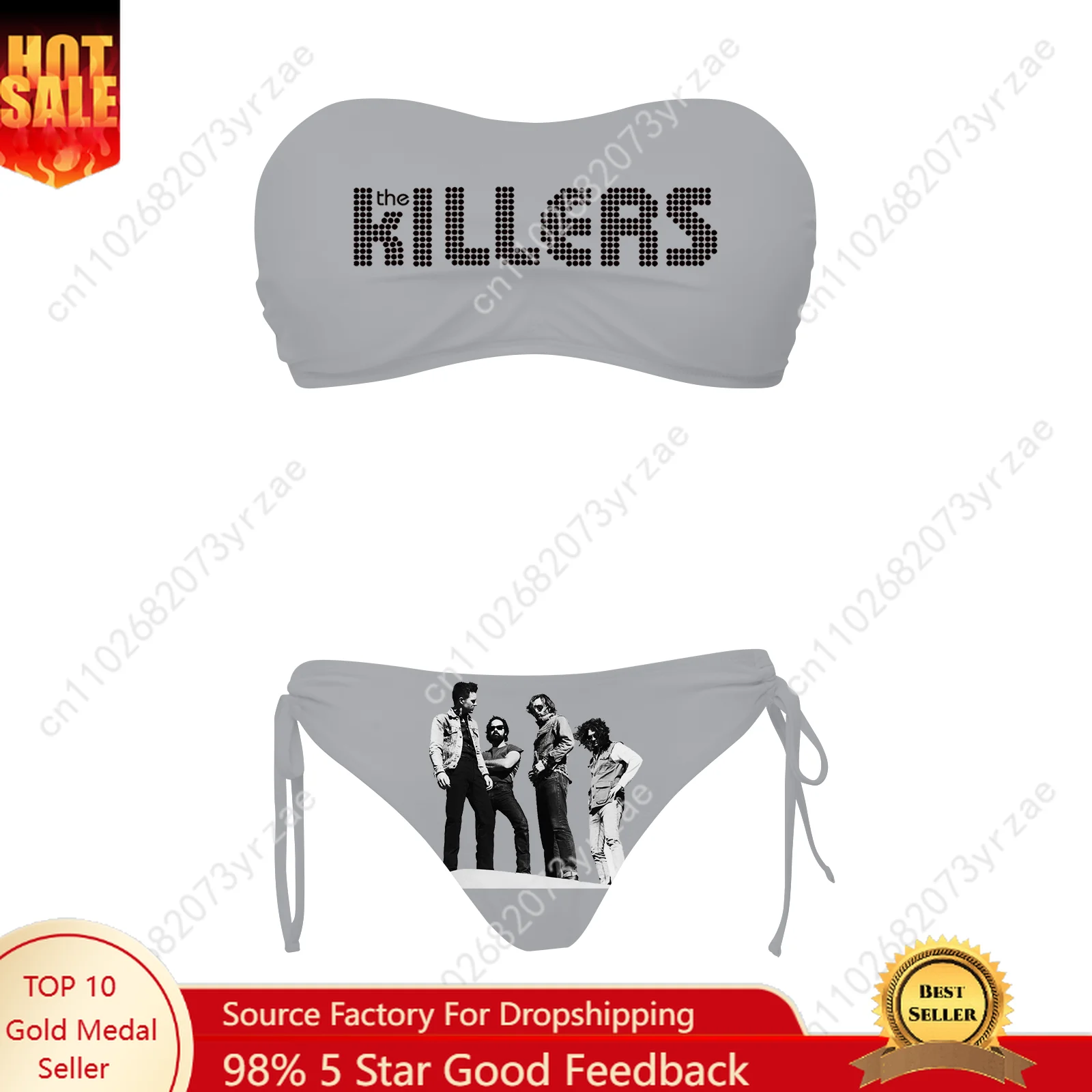 

The Killers женский комплект из двух предметов на шнурке, купальные костюмы, персонализированные купальники, вечерние у бассейна, пляжное бикини, купальник на заказ