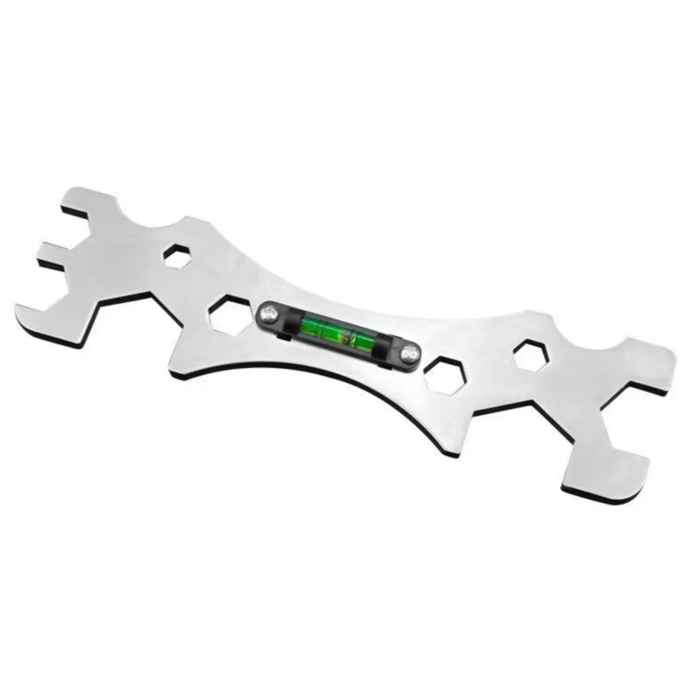 【Multifunctional】 Level Special Wrench Stainless Steel Universal Multifunctional Bathroom Wrench Level Faucet Plumbing Install T
