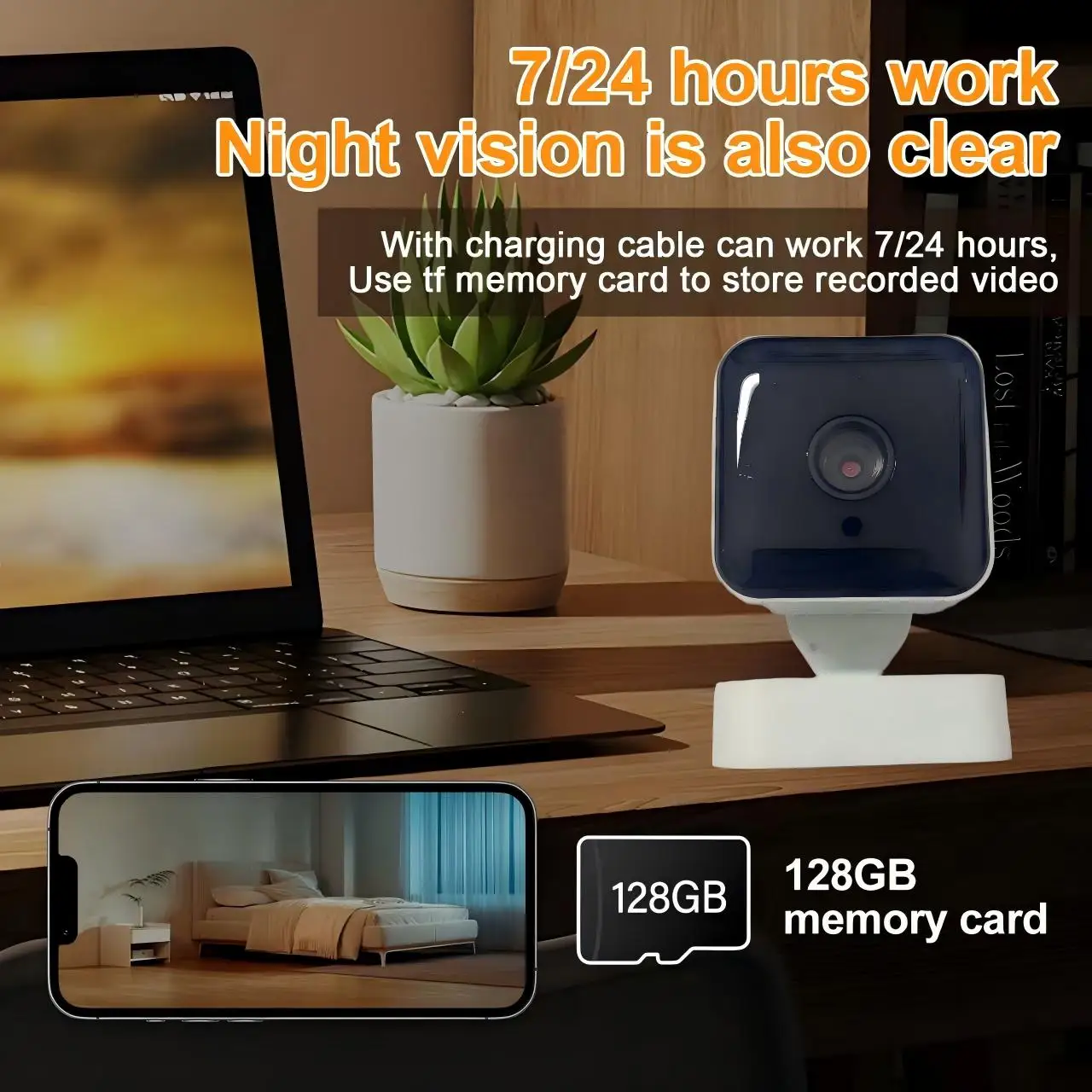 NEW Window Card Camera High-definition Intelligent Camera Wireless Wifi Monitoring Night Vision Intelligent Remote Camera 2026