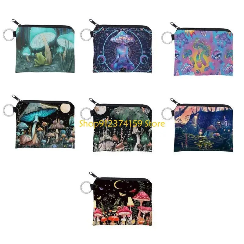G5AE Cartoon Animal Print Zipper Change Purses Practical Wallet Suitable for Daily Shopping Travel and Sports