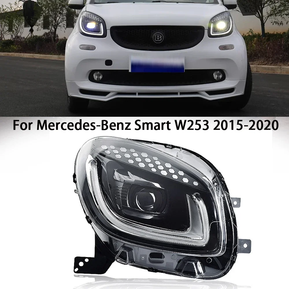 Car Styling Head Lamp for Benz Smart Headlights 2015-2019 Smart W453 LED Headlight LED DRL Hid Bi Xenon Auto Accessories