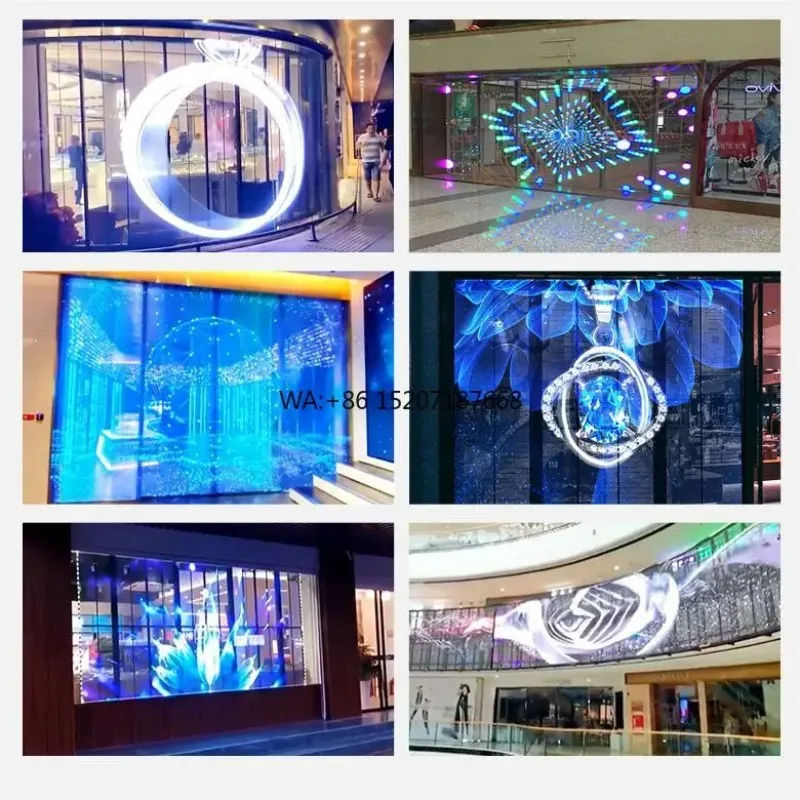 

Hot Selling P3.9-7.8 Pixel Indoor LED Display Full Color Video Wall Transparent LED Film Elevator Advertising Fixed Installation