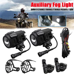 Motorcycle LED Spotlight Headlight Motorcycle LED Fog Lights For BMW R1200GS R1250GS Adv F800GS F700GS Moto Auxiliar Fog Lamp