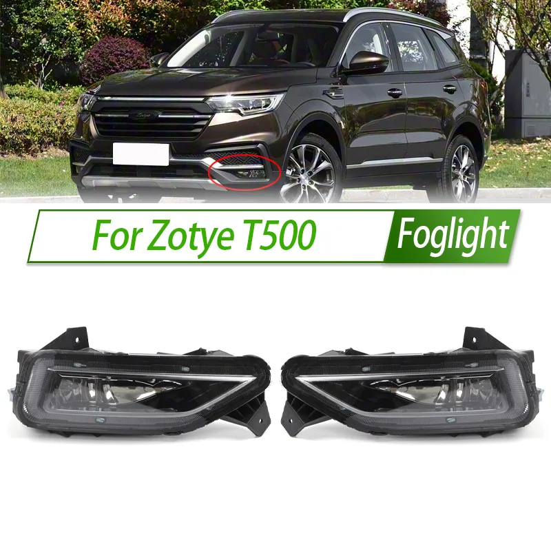 

For Zotye T500 Foglight Fog Light Assembly Front Bumper Fog Lamp Kit Replacement with Waterproof Housing