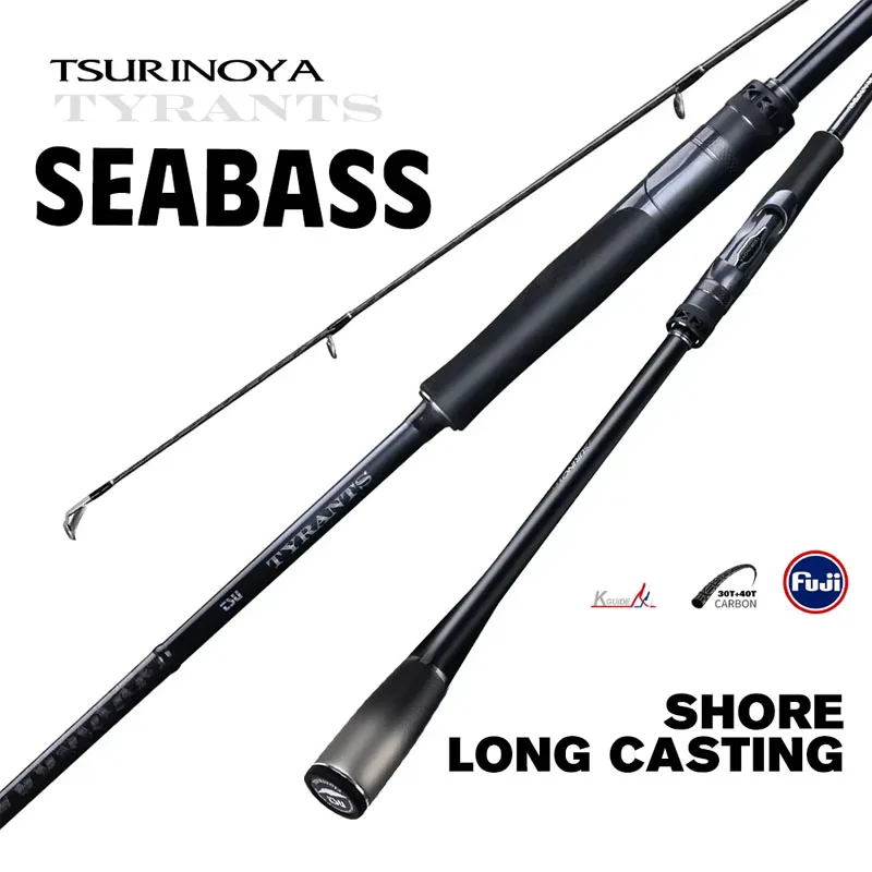 

TSURINOYA Inshore Spinning Rod TYRANTS 762M 802M 862M 902M 962M 2 Section Carbon Fishing Rod High Strength Seabass Barracuda