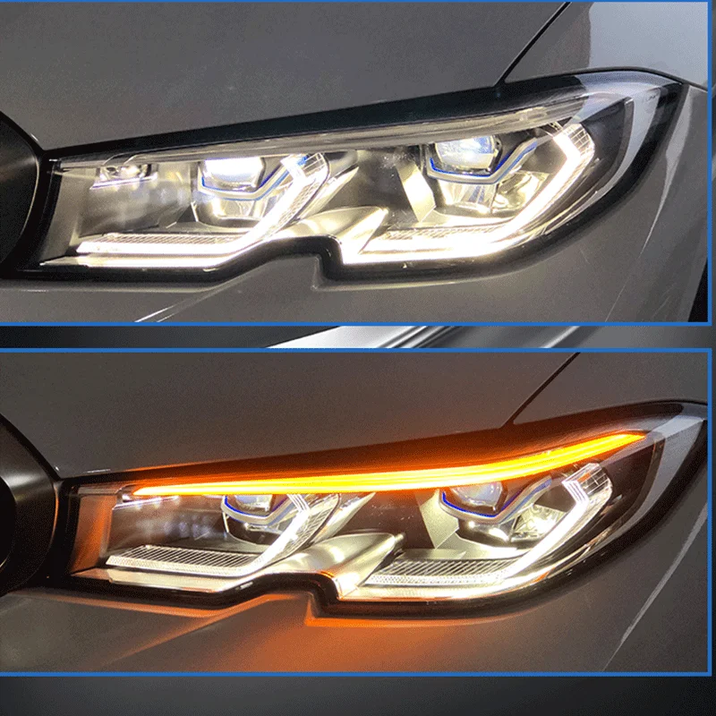 ไฟหน้า LED สำหรับ BMW 3ชุด G28/G20ชุดไฟหน้าเลเซอร์ชุดดัดแปลงและอัพเกรดเป็นไฟวิ่งกลางวันแบบดั้งเดิม