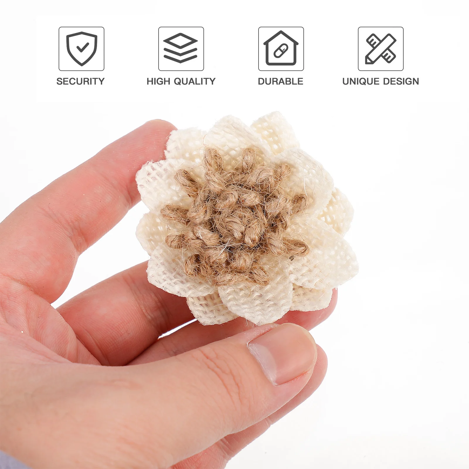 

12Pcs Artificial Flower Decor Linen Fabric Blooms Reusable Colorful DIY Ornament for Christmas Wedding Party Hat Hair Clip Craft