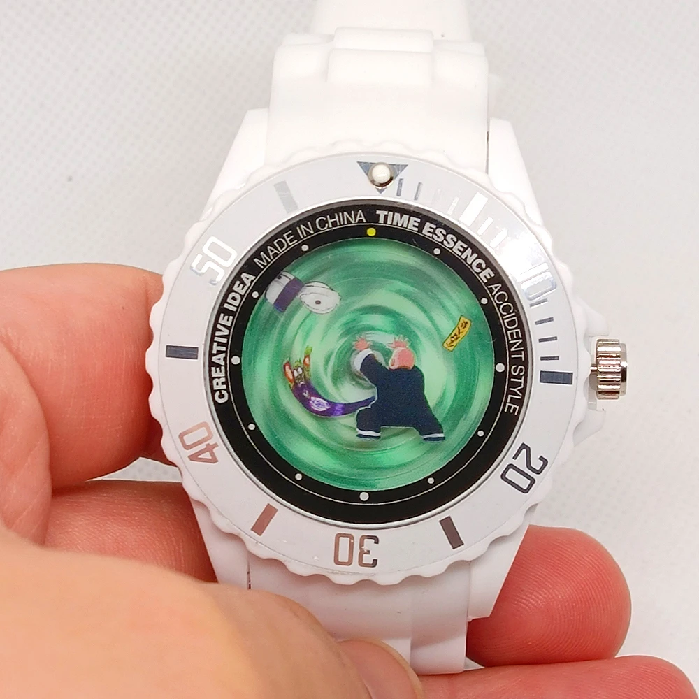 Quartz Watch originality design Comic characters Elderly Reading Funny