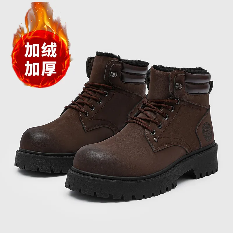 Men boots New Winter Slippers Warm  Waterproof Non-Slip Plush Sneakers Male tenis shoes Boots Men Sneakers Winter