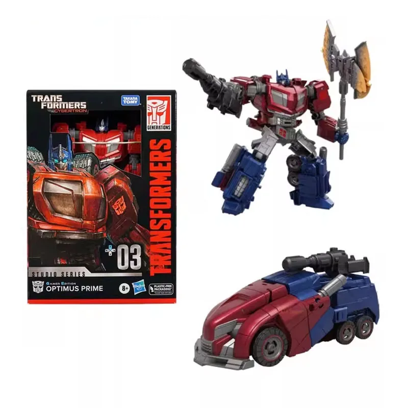 Hasbro 오리지널 트랜스포머 애니메이션 피규어 스튜디오 시리즈 GE02 바리케이드 옵티머스 프라임 액션 피규어 소년 소녀 어린이 선물